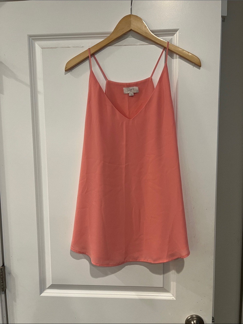 LOFT Coral Spaghetti-Strap V-Neck Camisole
